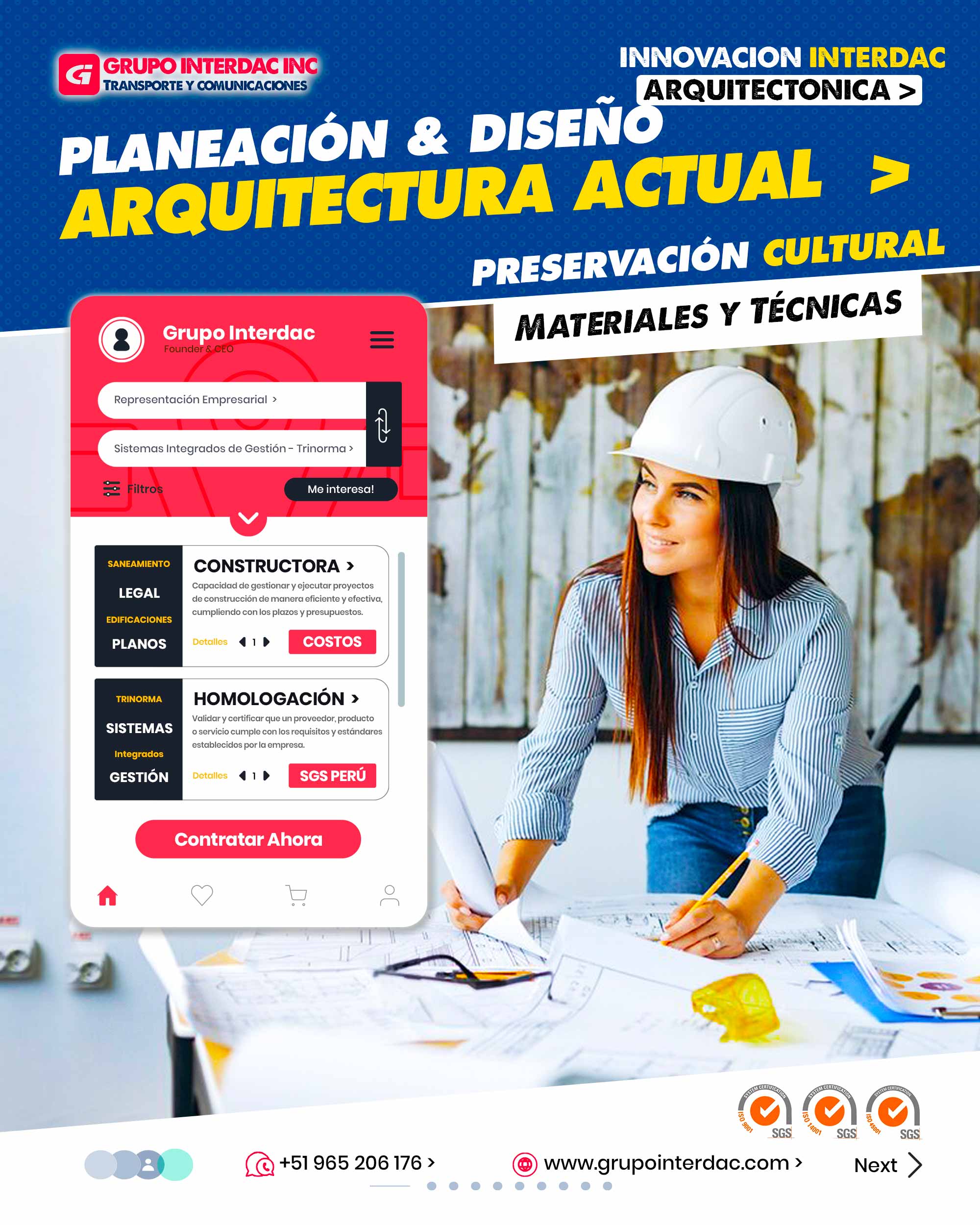 Arquitectura Grupo Interdac, Interdac Arquitectos, diseño de Planos y edificaciones, Construcción, Seguridad. Hoteles boutique: La oferta hotelera incluye hospedajes únicos que combinan diseño, comodidad y experiencia cultural. Casas de campo: Residencias campestres reflejan la vida rural y a menudo incorporan elementos de la arquitectura vernácula. Revitalización urbana: La renovación de barrios antiguos, como Barranco en Lima, resalta la identidad cultural y fomenta el turismo. Patrimonio amazónico: La arquitectura en la Amazonía destaca por su adaptación a las condiciones climáticas y materiales locales. Viviendas vernáculas: Las construcciones rurales reflejan la diversidad cultural y climática del país, utilizando técnicas tradicionales. La arquitectura en el Perú es una manifestación de su rica historia y multiculturalidad, con una combinación única de estilos que evocan su pasado y miran hacia el futuro. La empresa Grupo Interdac Inc tiene un compromiso ambiental sostenible para la optimización de recursos naturales a través de herramientas computacionales en beneficio del planeta. Nuestra empresa es lider en creación de herramientas digitales para empresas transnacionales dedicadas al sector industria y de recolección y transporte de residuos solidos.