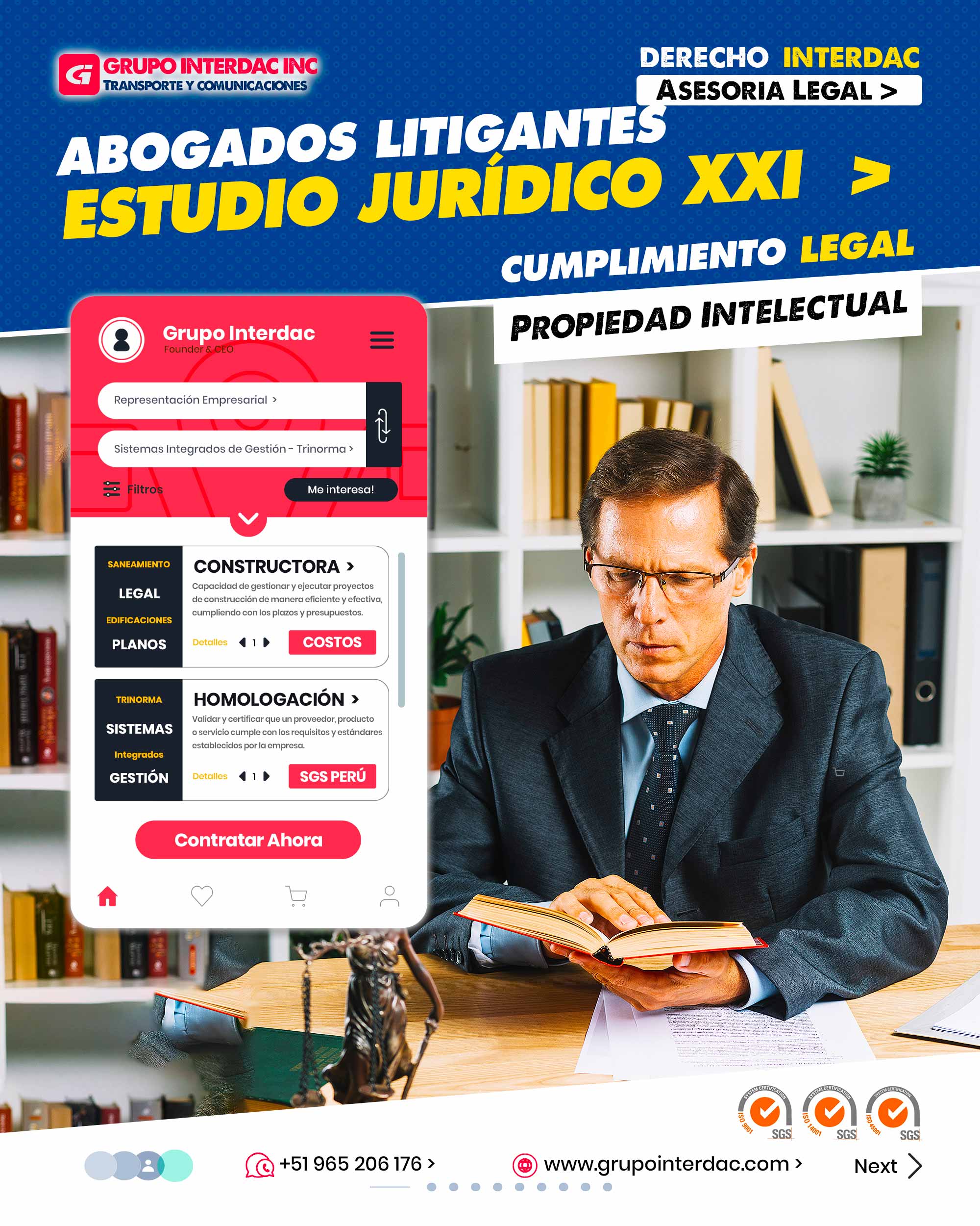 Cumplimiento normativo: Asesorar en regulaciones locales y nacionales asegura que los proyectos cumplan con los estándares legales. Contratos sólidos: Elaborar y revisar contratos evita malentendidos y conflictos entre contratistas, proveedores y clientes. Gestión de riesgos: Identificar y mitigar riesgos legales previene problemas futuros que puedan afectar el desarrollo de la construcción. Derechos laborales: Garantizar condiciones justas para los trabajadores y cumplir con las leyes laborales es esencial para el bienestar laboral. Propiedad intelectual: Proteger los derechos de autor y propiedad intelectual en diseños y proyectos asegura la exclusividad de los creadores. Permisos y licencias: Gestionar la obtención de permisos y licencias municipales y estatales es esencial para operar legalmente. La empresa Grupo Interdac Inc tiene un compromiso ambiental sostenible para la optimización de recursos naturales a través de herramientas computacionales en beneficio del planeta. Nuestra empresa es lider en creación de herramientas digitales para empresas transnacionales dedicadas al sector industria y de recolección y transporte de residuos solidos.