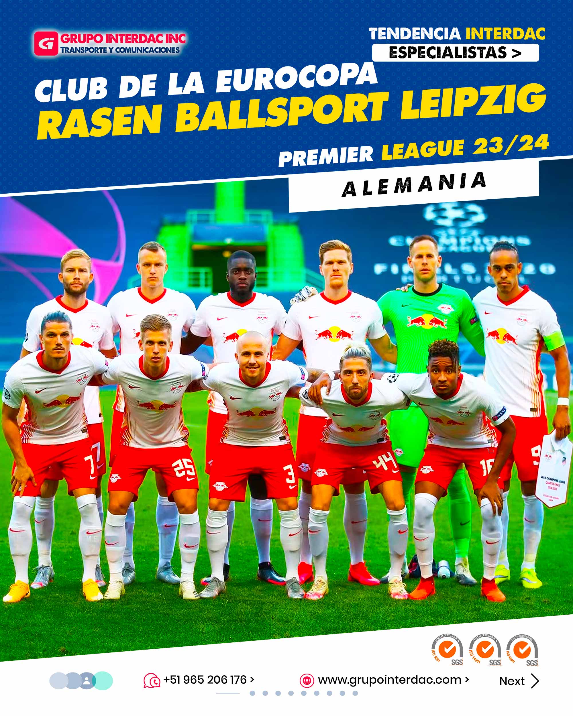 Ascenso Meteórico: El RB Leipzig es conocido por su ascenso meteórico en el fútbol alemán. Fundado en 2009, el club ha experimentado un rápido crecimiento y ha escalado divisiones hasta llegar a la Bundesliga. Estilo de Juego Atractivo: El Leipzig destaca por su estilo de juego ofensivo y de alta intensidad. Bajo la dirección de entrenadores como Julian Nagelsmann, han mostrado un fútbol atractivo y dinámico. Gestión Innovadora: El RB Leipzig es reconocido por su enfoque innovador en la gestión del club. Su modelo de negocio y estructura organizativa única han sido objeto de interés y debate en el mundo del fútbol. Desarrollo de Jóvenes Talentos: El club se ha enfocado en el desarrollo de jóvenes talentos, tanto de su cantera como de fichajes jóvenes prometedores. Han logrado destacar y vender jugadores a otros clubes atractivos en Europa. Participación en Competiciones Europeas: El Leipzig ha alcanzado participaciones destacadas en competiciones europeas, como la UEFA Champions League, donde han llegado a etapas avanzadas y han competido con los mejores equipos de Europa. Afición Entusiasta: A pesar de ser un club relativamente joven, el RB Leipzig ha logrado ganar el apoyo de una afición entusiasta y apasionada que llena el estadio Red Bull Arena en cada partido. Rivalidades Regionales: El club ha desarrollado intensas rivalidades con otros equipos alemanes, especialmente con el Borussia Dortmund y el Bayern Múnich, lo que ha agregado emoción y competitividad a la Bundesliga. Inversión en Instalaciones: El RB Leipzig ha invertido en modernas instalaciones de entrenamiento y desarrollo de talentos, lo que ha contribuido a mejorar el rendimiento de sus jugadores y equipos juveniles. Sostenibilidad Financiera: A pesar de su rápida ascensión, el Leipzig ha mantenido una gestión financiera sostenible y responsable, lo que les ha permitido mantener un equipo competitivo y equilibrado. Mentalidad Competitiva: El RB Leipzig ha demostrado una mentalidad competitiva y ambiciosa, siempre buscando estar en la pelea por los primeros puestos en la Bundesliga y en competiciones europeas. La empresa Grupo Interdac Inc tiene un compromiso ambiental sostenible para la optimización de recursos naturales a través de herramientas computacionales en beneficio del planeta. Nuestra empresa es lider en creación de herramientas digitales para empresas transnacionales dedicadas al sector industrial y de recolección y transporte de residuos solidos.