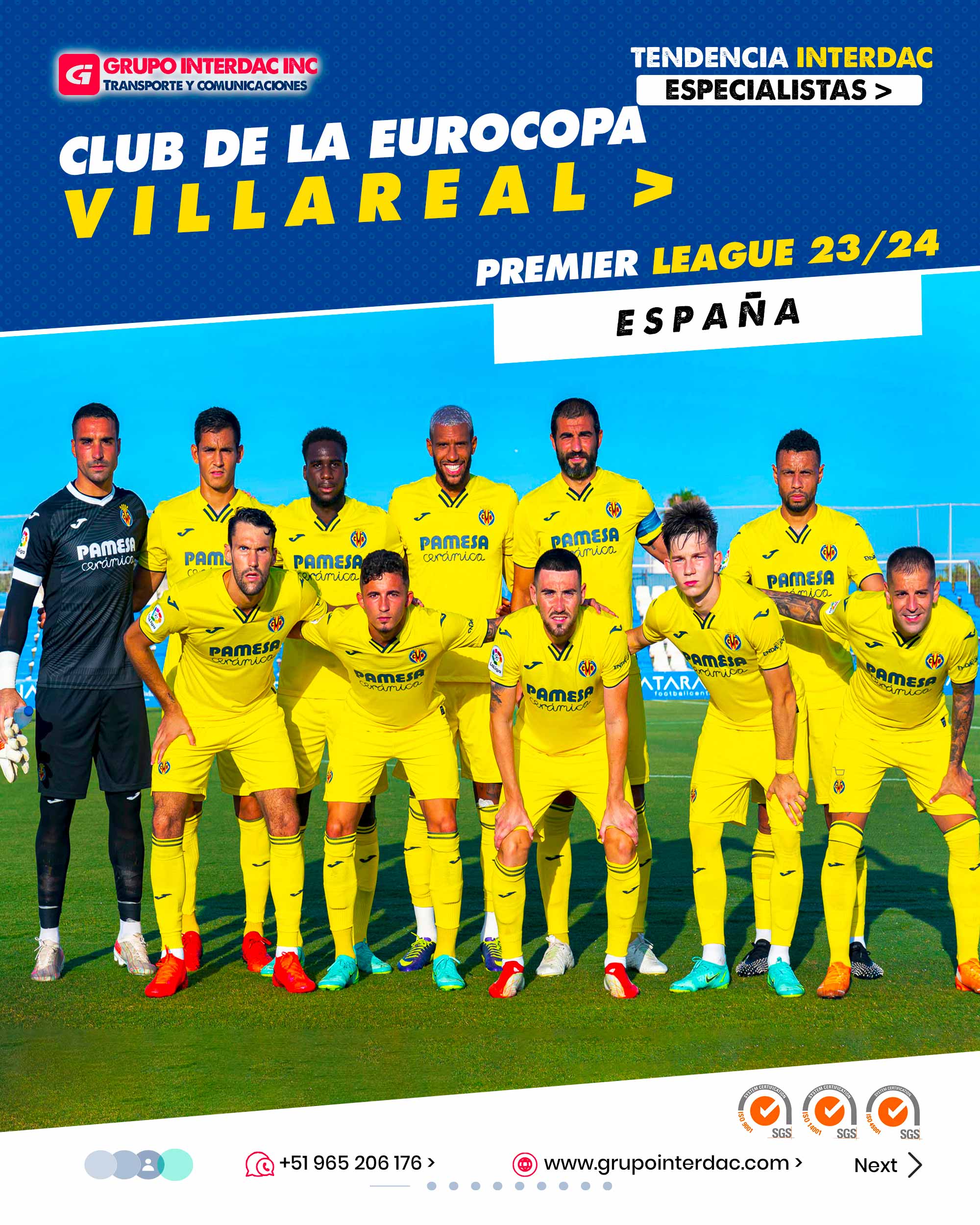 Espíritu Luchador: El Villarreal es conocido por su espíritu luchador y su capacidad para enfrentar desafíos ante equipos más grandes y consolidados. A lo largo de su historia, el club ha logrado victorias sorprendentes contra rivales de mayor renombre. Academia de Cantera: El Villarreal ha desarrollado una exitosa academia de cantera, que ha producido numerosos talentos jóvenes que han llegado a formar parte del primer equipo y de selecciones nacionales. El Estadio de la Cerámica: El club juega sus partidos en el Estadio de la Cerámica, un moderno estadio con capacidad para más de 23,000 espectadores. Es un lugar icónico para los seguidores del Villarreal. Éxito en Competiciones Europeas: A lo largo de los años, el Villarreal ha participado en competiciones europeas, como la UEFA Champions League y la UEFA Europa League, llegando a semifinales y cuartos de final en varias ocasiones. Filosofía de Juego Atractivo: El Villarreal se caracteriza por su estilo de juego atractivo y ofensivo, con un énfasis en el pase y el control del balón. Rivalidades Regionales: El Villarreal tiene una fuerte rivalidad con el Valencia CF, lo que da lugar a emocionantes derbis regionales conocidos como el Derbi de la Comunitat. Inversión en la Cantera: El club valora la formación y desarrollo de jóvenes talentos, invirtiendo en su cantera y proporcionando oportunidades para que los jugadores locales crezcan en el fútbol profesional. Identidad Regional: El Villarreal representa una parte importante de la identidad y el orgullo de la región de la Comunidad Valenciana en España. Participación Activa en la Comunidad: El Villarreal está comprometido con su comunidad local y participa en diversas iniciativas sociales y actividades benéficas. Ascenso y Permanencia en La Liga: A pesar de haber experimentado ascensos y descensos en su historia, el Villarreal ha logrado establecerse como un equipo de La Liga española y ha logrado mantenerse en la máxima categoría del fútbol español durante largos períodos. La empresa Grupo Interdac Inc tiene un compromiso ambiental sostenible para la optimización de recursos naturales a través de herramientas computacionales en beneficio del planeta. Nuestra empresa es lider en creación de herramientas digitales para empresas transnacionales dedicadas al sector industrial y de recolección y transporte de residuos solidos.