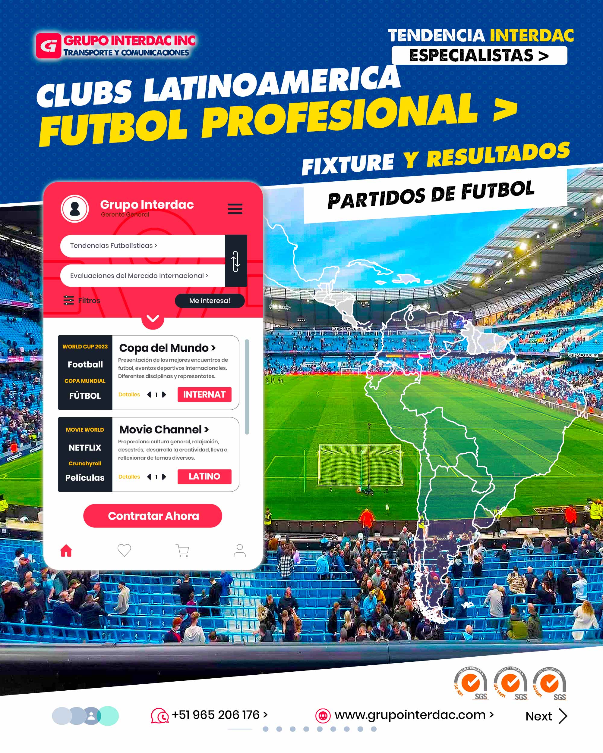 Pasión y Afición: Los clubes latinoamericanos se caracterizan por tener una afición apasionada y entregada, que llena los estadios y crea un ambiente único de aliento y emoción. Historia y Tradición: Muchos clubes latinoamericanos tienen una rica historia y tradición en el fútbol, con décadas de participación en competiciones nacionales e internacionales. Rivalidades Intensas: Las rivalidades entre clubes en América Latina son famosas por su intensidad y pasión, creando derbis emocionantes que detienen a toda una nación. Jugadores Talentosos: Los clubes latinoamericanos han producido algunos de los jugadores más talentosos y destacados en la historia del fútbol mundial, como Pelé, Maradona, Messi y Neymar, entre otros. Formación de Talentos: Muchos clubes tienen una sólida estructura de formación de jóvenes talentos, desarrollando futbolistas desde edades tempranas para nutrir sus equipos principales. Fútbol Ofensivo y Atractivo: La mayoría de los clubes latinoamericanos se caracterizan por un estilo de juego ofensivo y atractivo, buscando el espectáculo y el gol. Adaptabilidad a Diferentes Escenarios: Los clubes latinoamericanos suelen ser hábiles en adaptarse a diferentes condiciones de juego y escenarios, tanto en partidos de local como de visita. Fervor por las Copas Internacionales: Los clubes latinoamericanos se esfuerzan por destacar en las competiciones internacionales, como la Copa Libertadores y la Copa Sudamericana. Responsabilidad Social: Muchos clubes también realizan acciones y proyectos sociales para contribuir al bienestar de sus comunidades, utilizando el fútbol como una herramienta de cambio positivo. Lealtad a los Colores: La lealtad a los colores del club es una característica fundamental en América Latina, con jugadores y aficionados comprometidos con la camiseta y la historia del equipo. La empresa Grupo Interdac Inc tiene un compromiso ambiental sostenible para la optimización de recursos naturales a través de herramientas computacionales en beneficio del planeta. Nuestra empresa es lider en creación de herramientas digitales para empresas transnacionales dedicadas al sector industrial y de recolección y transporte de residuos solidos.